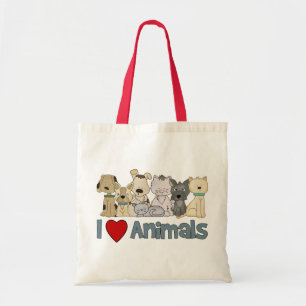 I Love Animals Tote Bag