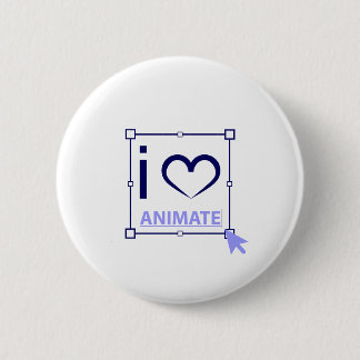 I Love Animate 6 Cm Round Badge
