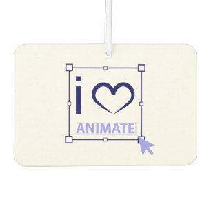 I Love Animate Car Air Freshener