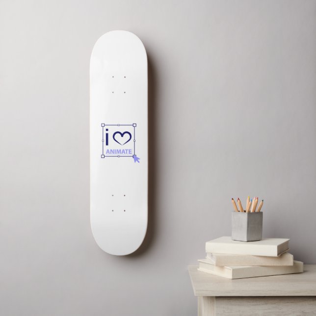 I Love Animate Skateboard (Wall Art)