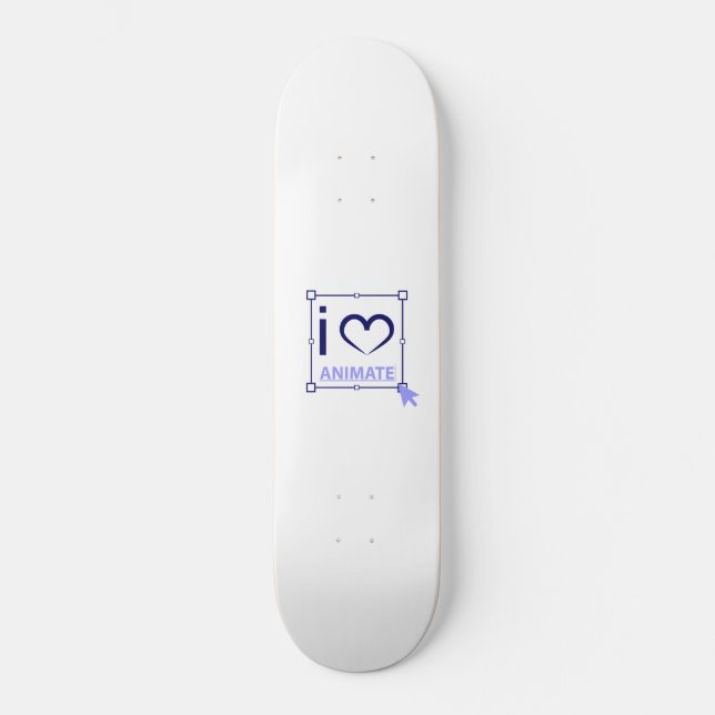 I Love Animate Skateboard (Front)