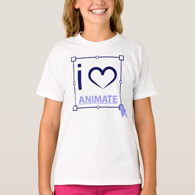 I Love Animate T-Shirt (Front)