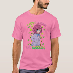 I Love Anime And Avocados - Kawaii Otaku - Cute Ma T-Shirt