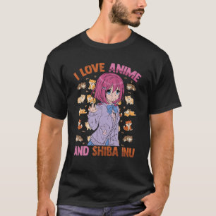 I Love Anime And Shiba Inu - Kawaii Otaku - Cute M T-Shirt