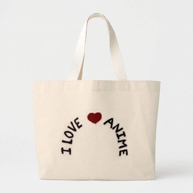 I Love Anime Book Bag (Front)