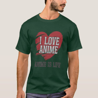 I love anime design retro T-Shirt