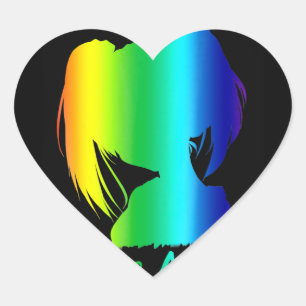 i love anime funny manga cosplay heart sticker