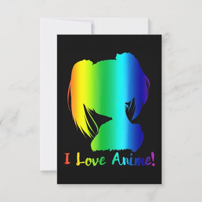 i love anime funny manga cosplay invitation (Front)