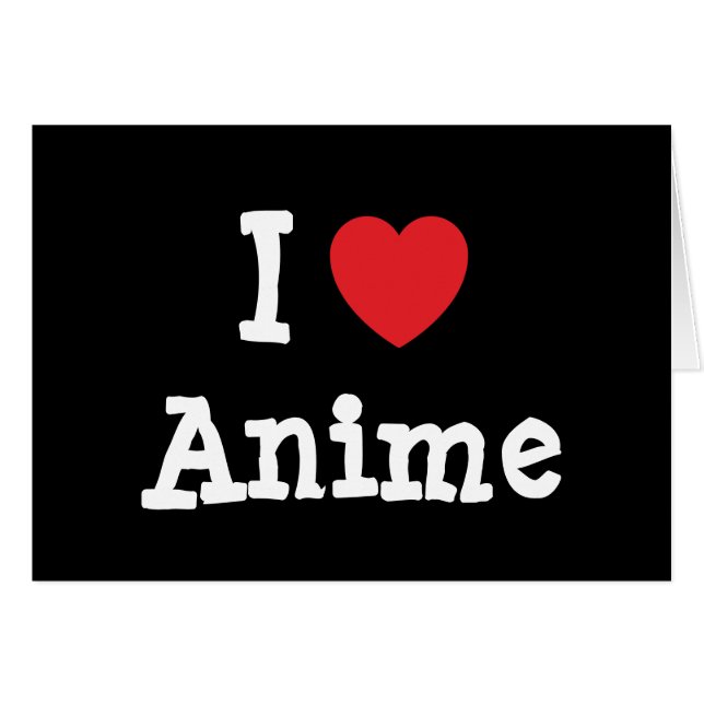I love Anime heart custom personalised (Front Horizontal)