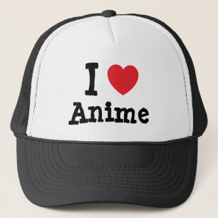 I love Anime heart custom personalised Trucker Hat