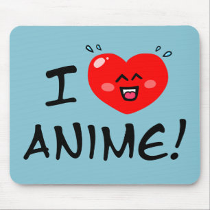 I Love Anime Mouse Mat