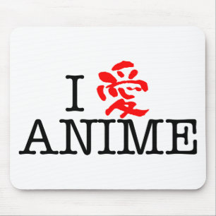 I Love Anime Mouse Mat