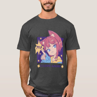 I Love Anime Otaku Japanese Art Kawaii Manga Anime T-Shirt