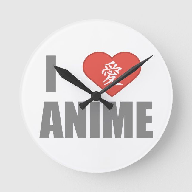 I love Anime Round Clock (Front)