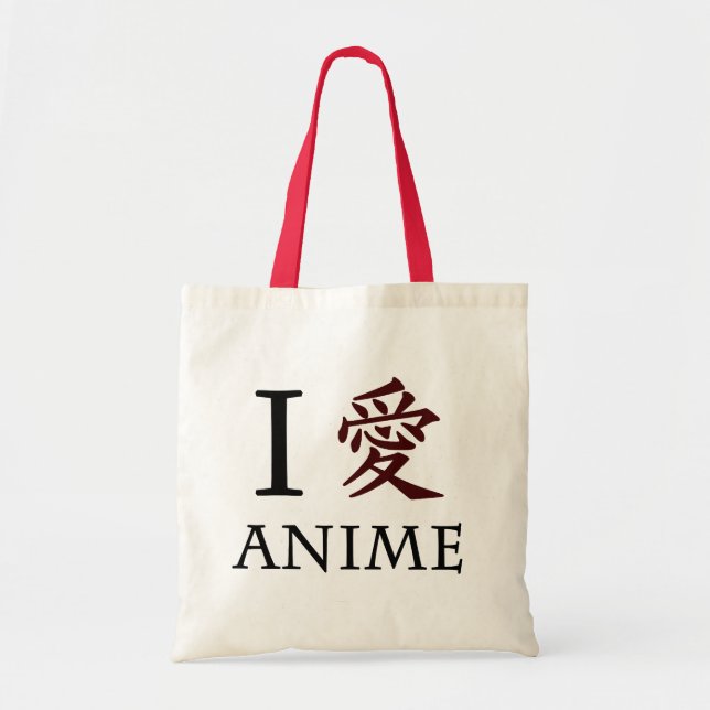 I Love Anime Tote Bag (Front)
