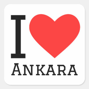 I love Ankara Square Sticker