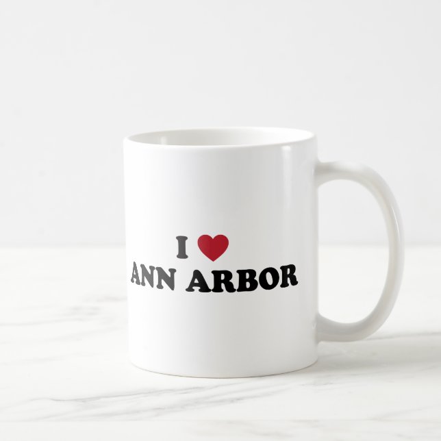 I Love Ann Arbor Michigan Coffee Mug (Right)