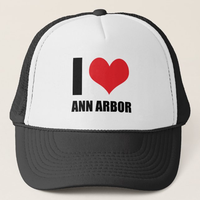 I love Ann Arbor Trucker Hat (Front)