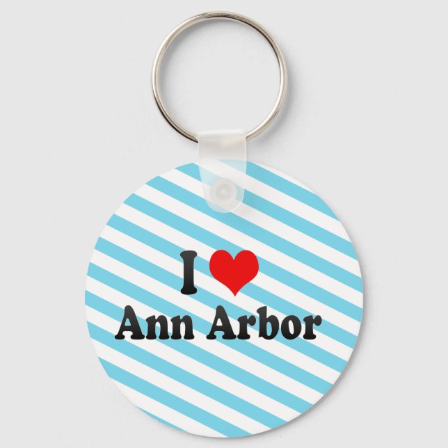 I Love Ann Arbor, United States Key Ring (Front)