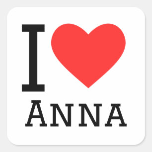 I love anna square sticker