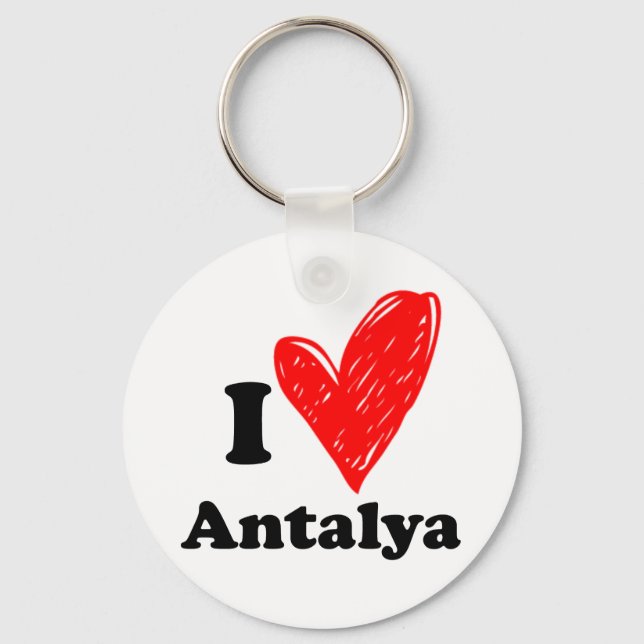 I Love Antalya Key Ring (Front)