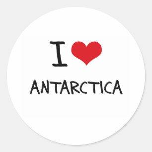 I Love Antarctica Classic Round Sticker