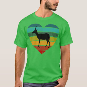 I Love Antelopes Gazelles Retro Heart T-Shirt