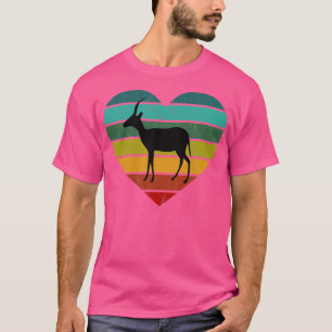 I Love Antelopes Gazelles Retro Heart T-Shirt