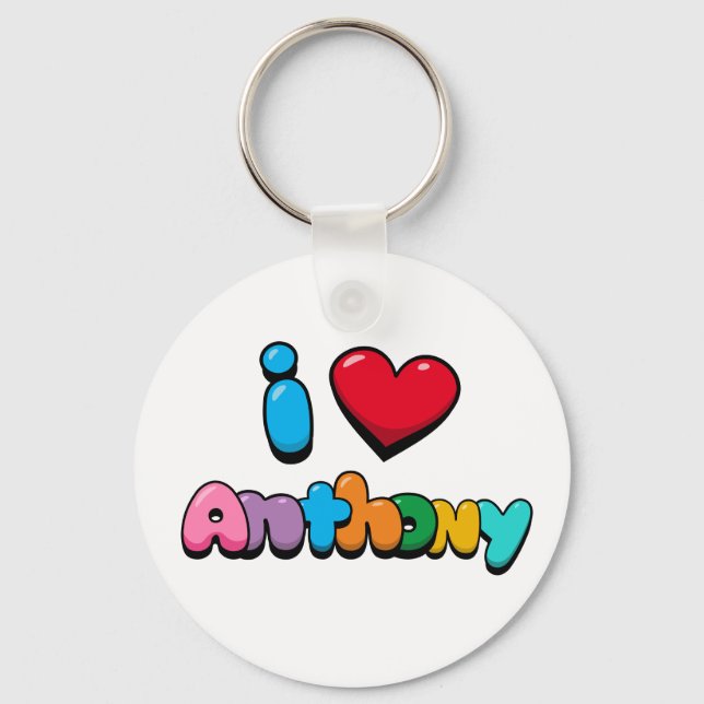 I Love Anthony Key Ring (Front)