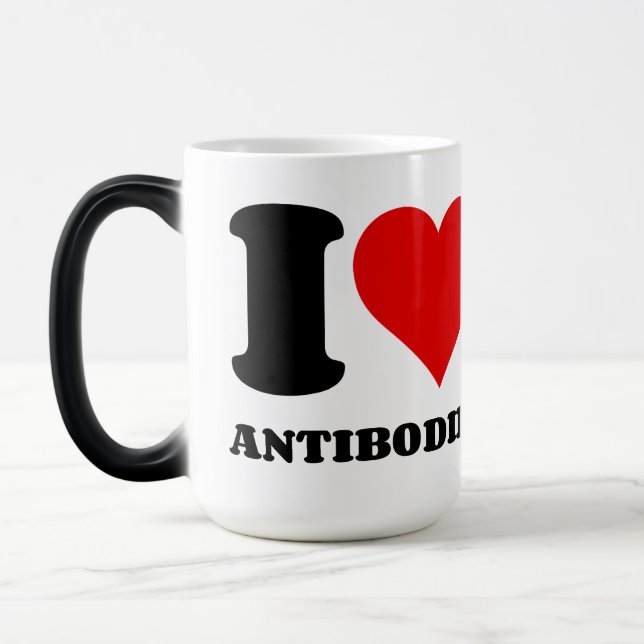 I LOVE ANTIBODIES MAGIC MUG (Left)