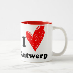 I love Antwerp Two-Tone Coffee Mug