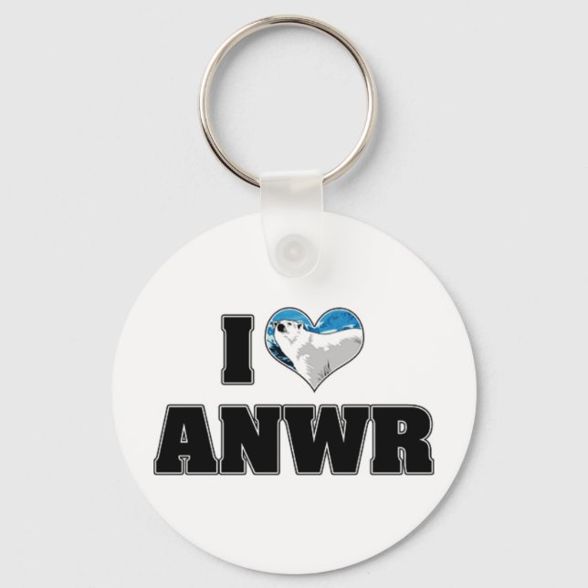 I Love ANWR Keychain (Front)
