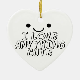 I Love Anything Cute Ceramic Tree Decoration