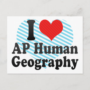 I Love AP Human Geography Postcard