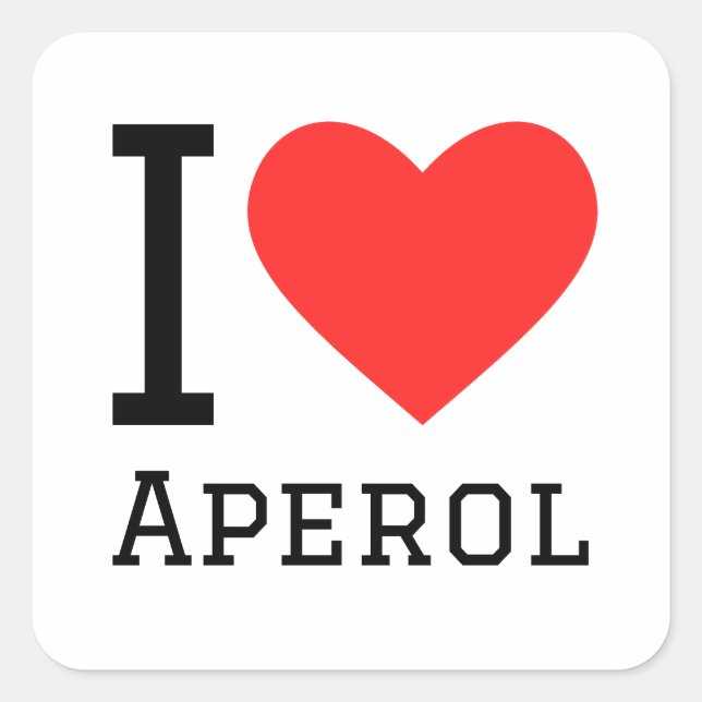 I love aperol square sticker (Front)