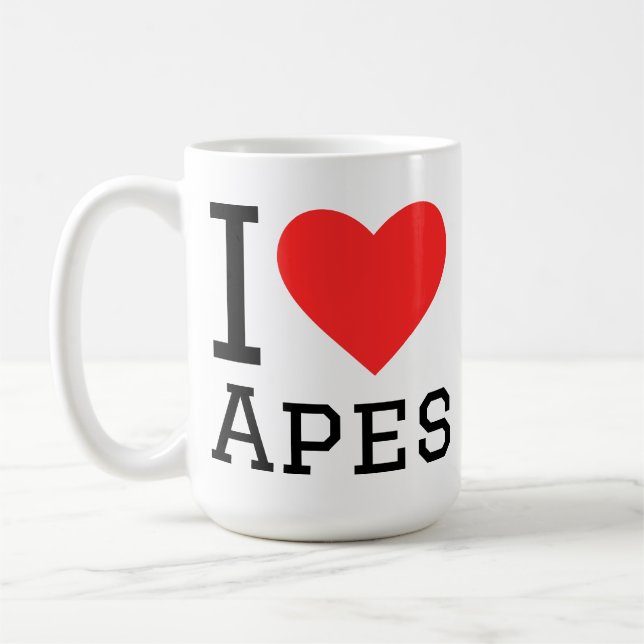 I love apes coffee mug (Left)