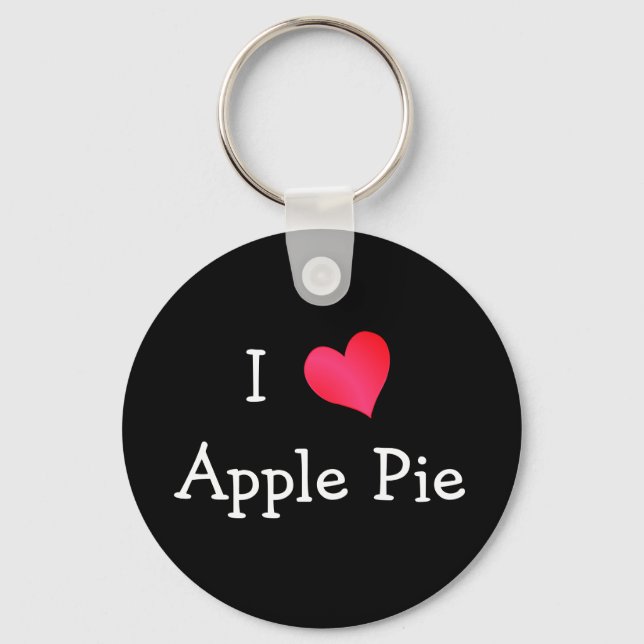 I Love Apple Pie Key Ring (Front)