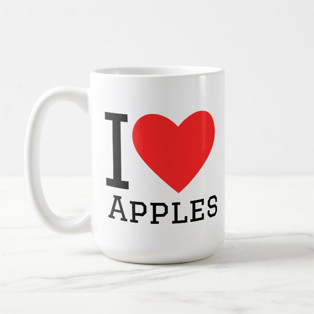 I love apples coffee mug (Left)