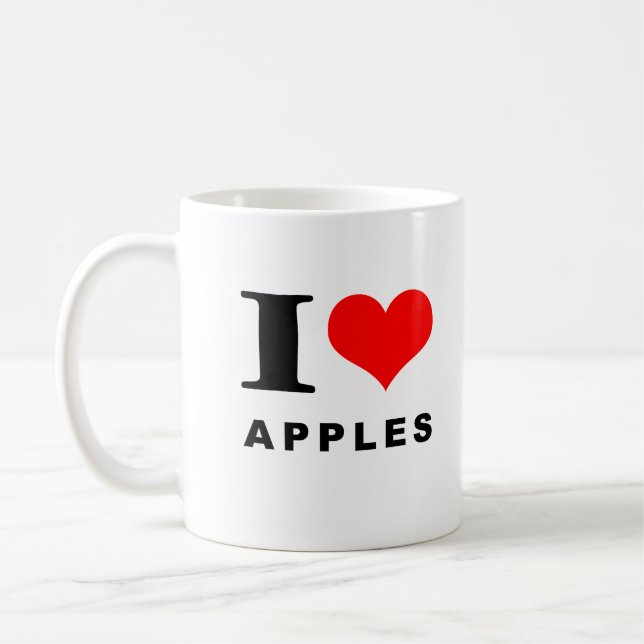I love apples coffee mug (Left)
