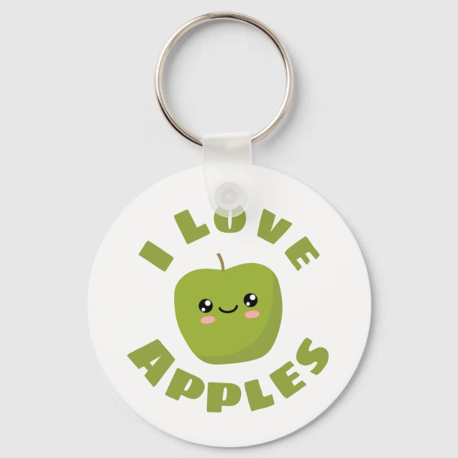 I love Apples Key Ring (Front)