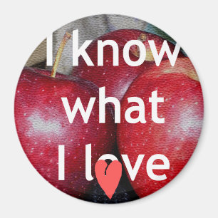 I love apples with compassion magnet