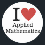 I ❤️ Love Applied Mathematics STICKER<br><div class="desc">Introducing our "I ❤️ Love Applied Mathematics" sticker! Whether you're a dedicated student unraveling complex equations or a seasoned mathematician applying theory to solve real-world problems, this sticker is a perfect way to showcase your passion for applied mathematics. Adorn your laptop, water bottle, or notebook with this vibrant symbol of...</div>
