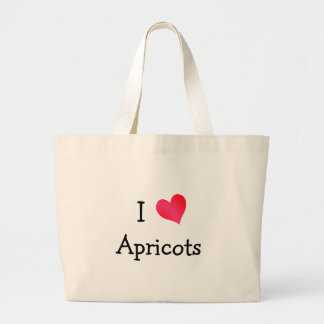 I Love Apricots Large Tote Bag