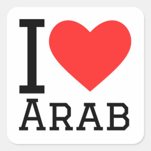 I love arab square sticker