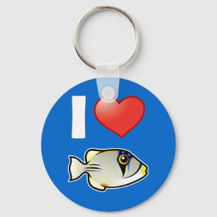 I Love Arabian Picassofish Key Ring