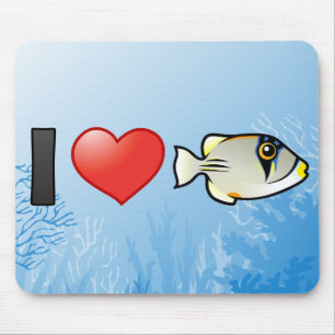 I Love Arabian Picassofish Mouse Mat