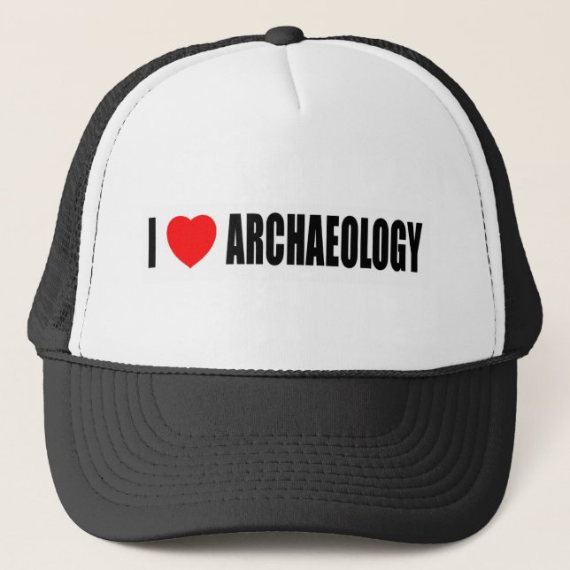 I Love Archaeology Trucker Hat (Front)