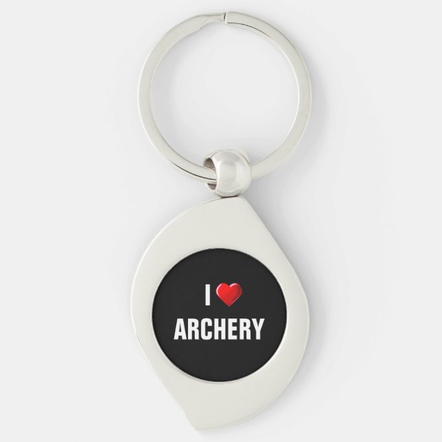I Love Archery Key Ring (Front)