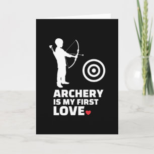  I love archery Stylish archery silhouette design Card