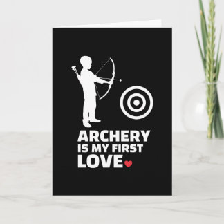 I love archery Stylish archery silhouette design Card